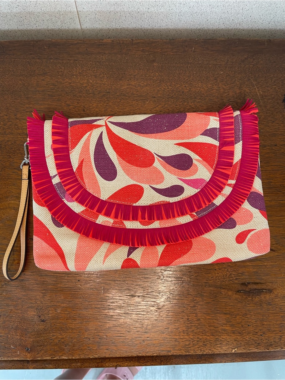 Vera Bradley Fringed Summer Splash RFID Clutch
